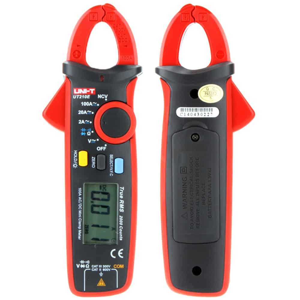 Uni T UT210D Mini 100A True RMS Digital Clamp Meter compact AC DC current and voltage tester