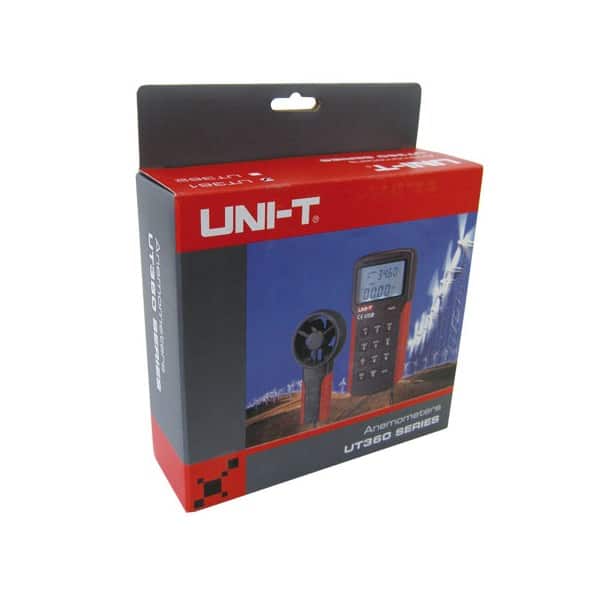 Uni T UT362 Professional Anemometer Wind Speed Meter Airflow Temperature USB Data Logger HVAC Tool