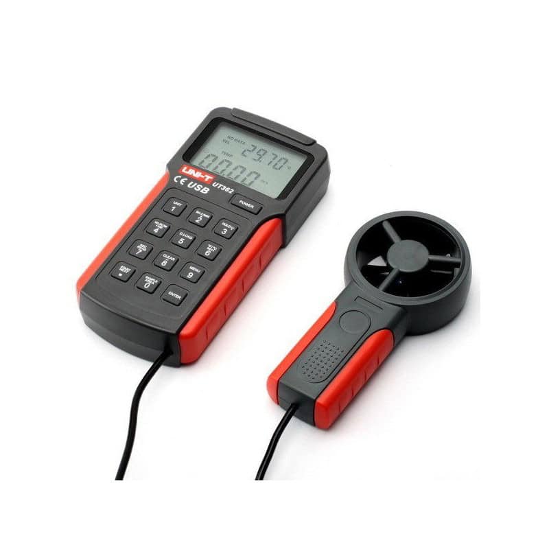 Uni T UT362 Professional Anemometer Wind Speed Meter Airflow Temperature USB Data Logger HVAC Tool