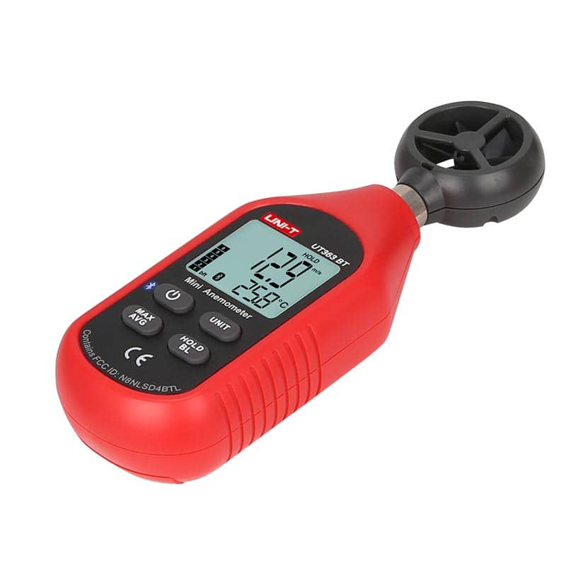 Uni T UT363BT Mini Anemometer Bluetooth wind speed and temperature meter HVAC tool