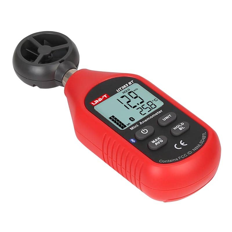 Uni T UT363BT Mini Anemometer Bluetooth wind speed and temperature meter HVAC tool