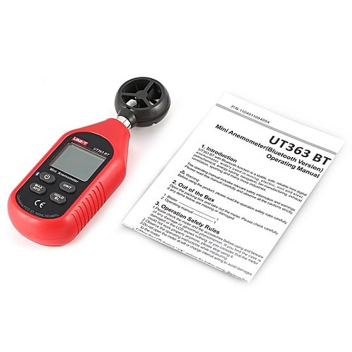 Uni T UT363BT Mini Anemometer Bluetooth wind speed and temperature meter HVAC tool