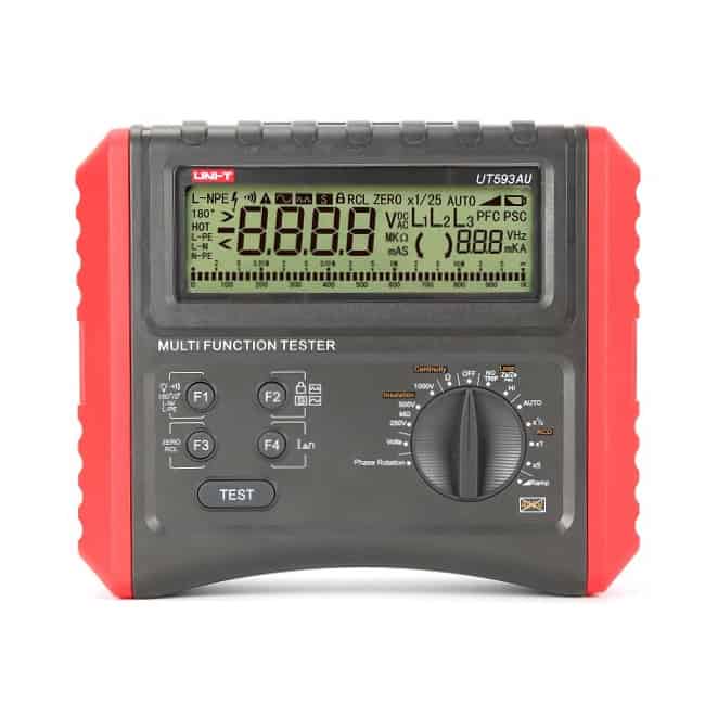 Uni T UT593AU Multifunction RCD Loop Tester electrical safety insulation resistance meter
