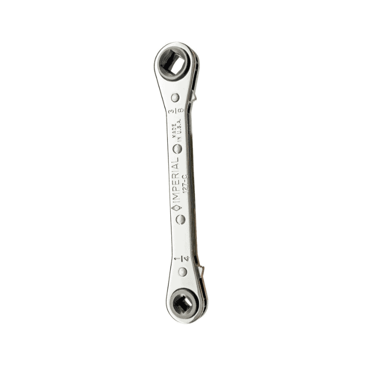 Imperial 127C Ratchet Wrench HVAC service tool for square drive valves and compressors