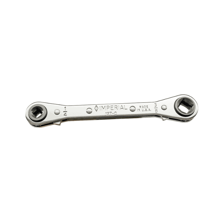 Imperial 127C Ratchet Wrench HVAC service tool for square drive valves and compressors