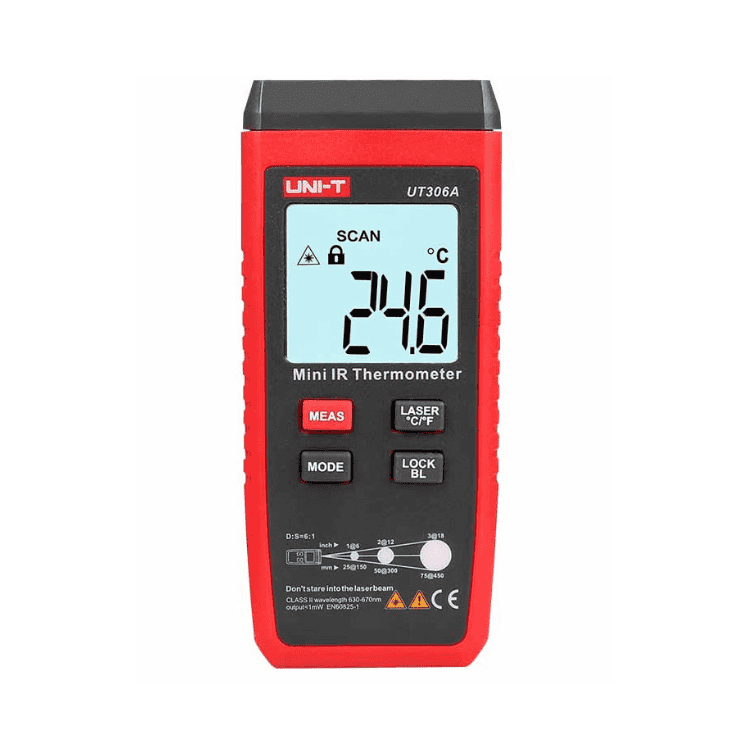 Uni T UT306A Mini IR Thermometer compact non contact infrared temperature measurement tool