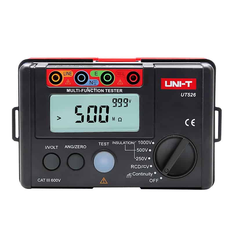 Uni T UT526 Multifunction Insulation and RCD Tester electrical safety testing tool