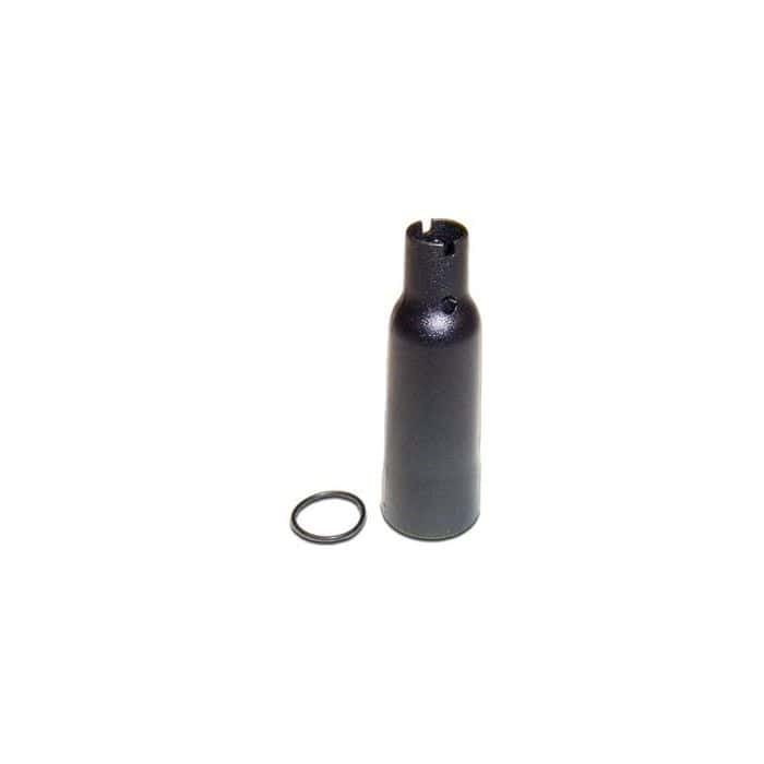Inficon 712-705-G1 replacement probe cap for refrigerant leak detector showing threaded interior and protective tip