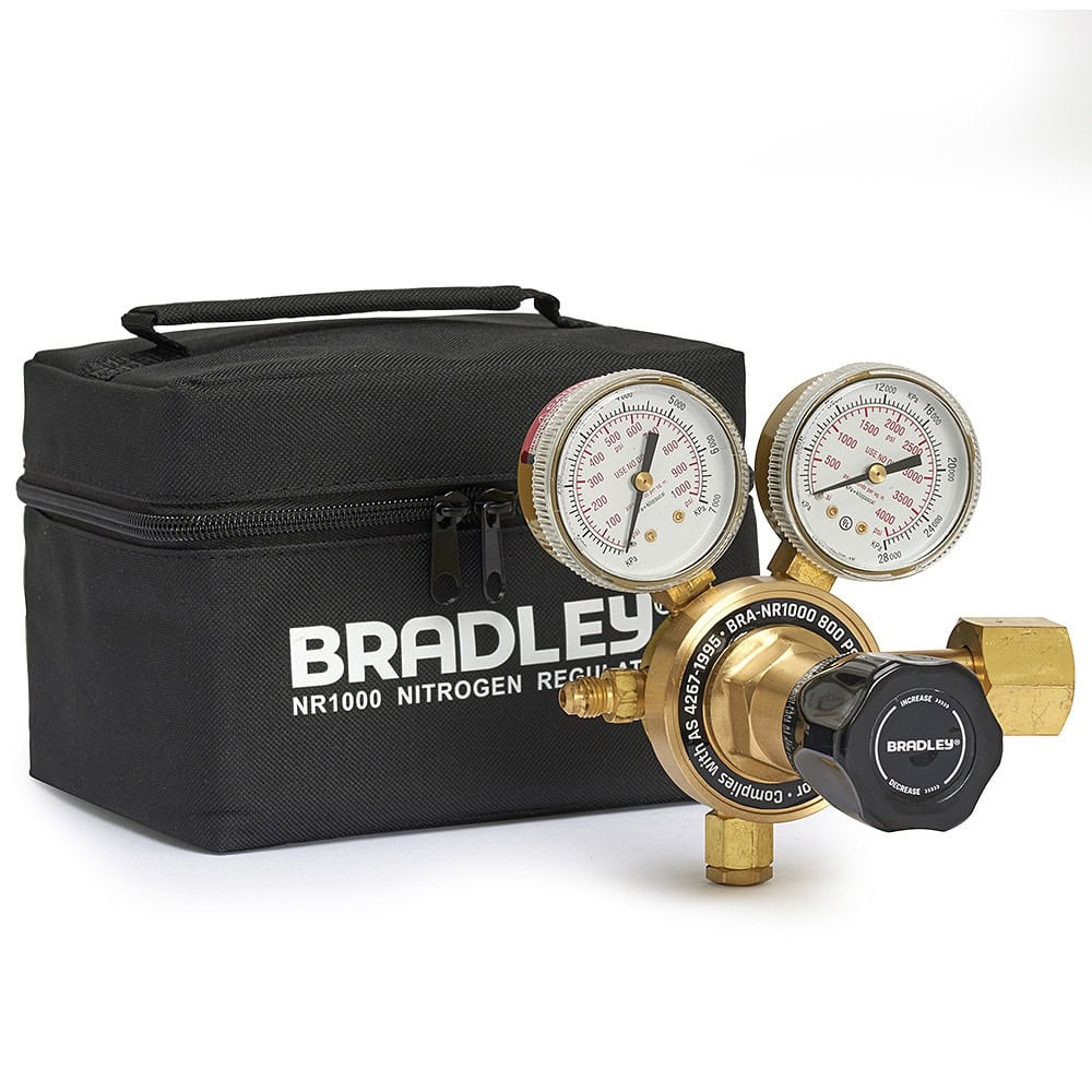 Bradley NR1000 High Pressure Nitrogen Regulator HVAC purging and pressure testing brass tool