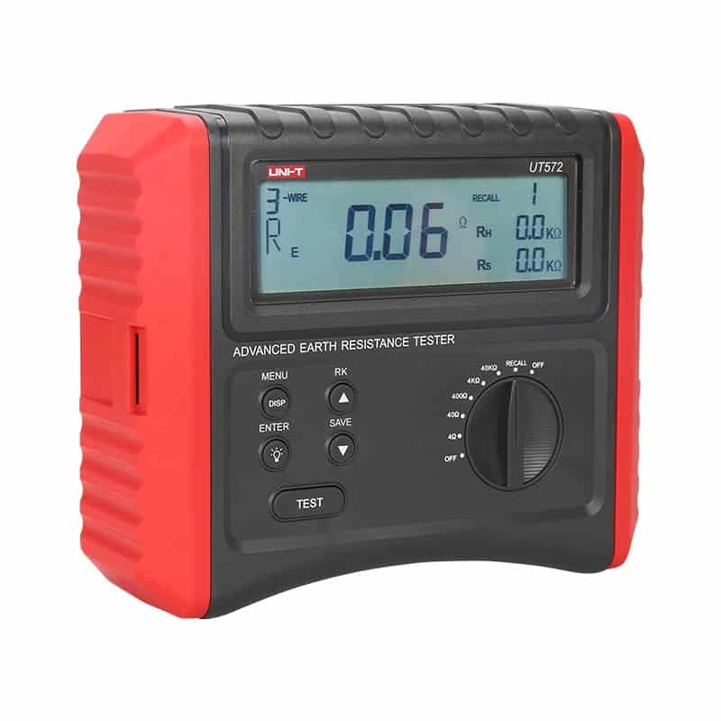 UniT UT572 Advanced Earth Resistance Tester for soil resistivity and grounding system electrical safety measurement
