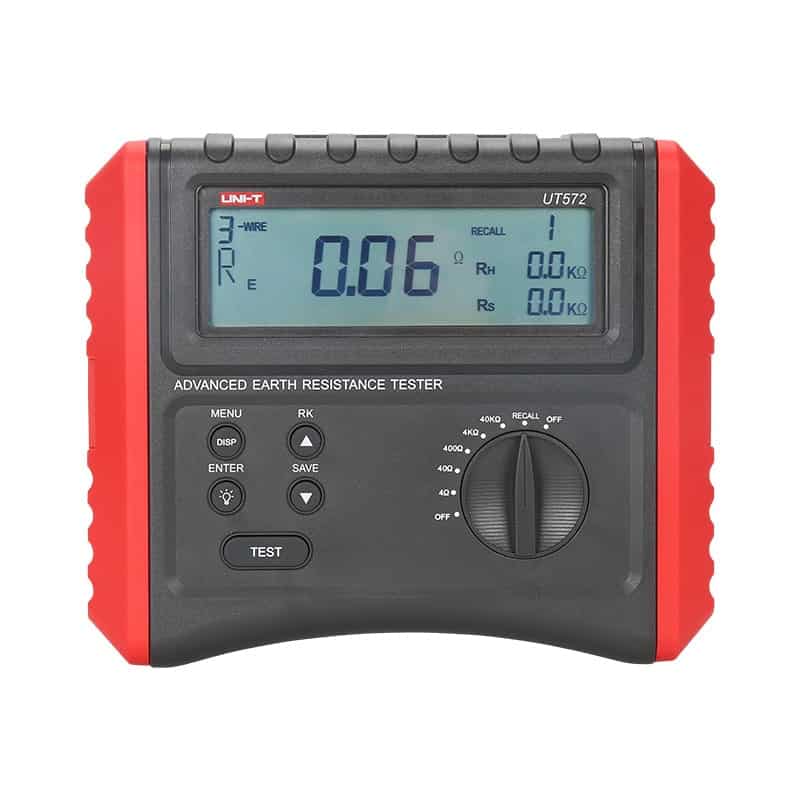 UniT UT572 Advanced Earth Resistance Tester for soil resistivity and grounding system electrical safety measurement