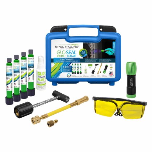 Glo Seal UV Dye Sealant EZ-Ject Complete Fluorescent Leak Detection Kit
