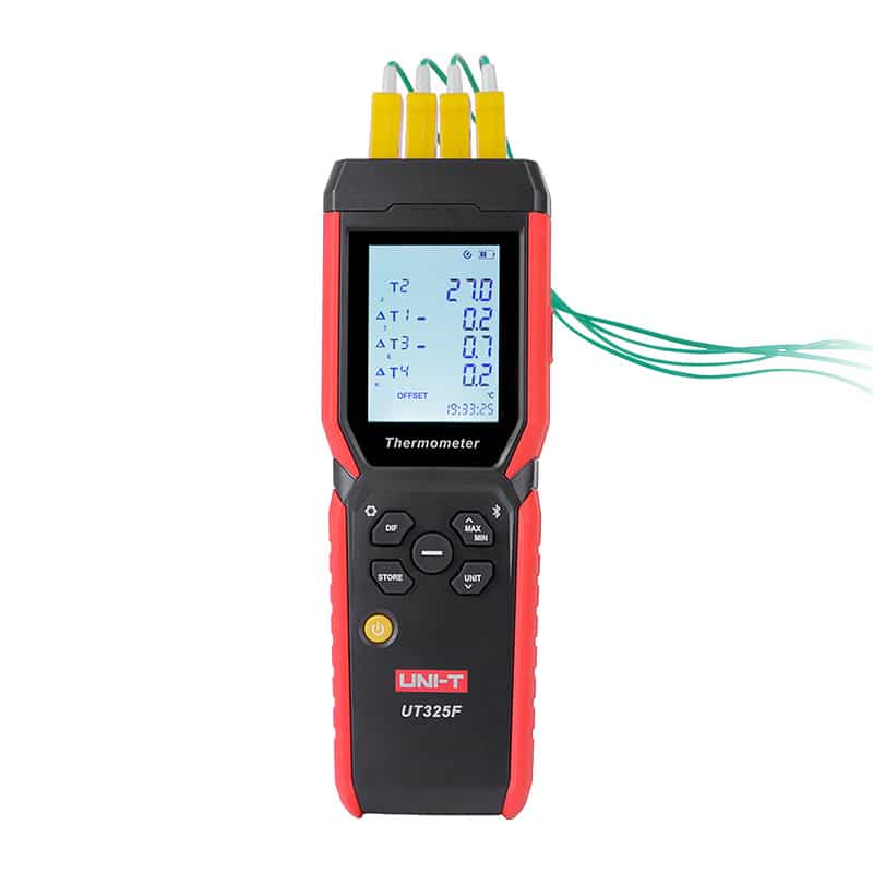 UniT UT325F 4 Channel Thermometer digital temperature monitor for HVAC and industrial testing